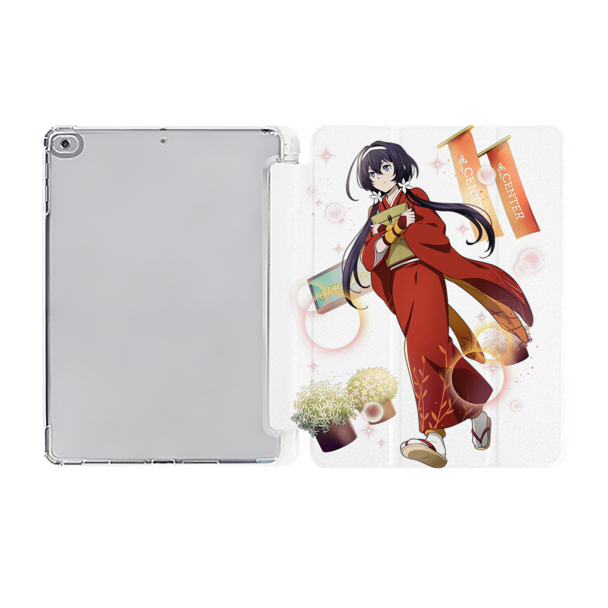 （画像用） 文豪ストレイドッグス Bungo Stray Dogs IPad ケース ペン収納付き 三つ折りスタンド PUレザー×シリコン 対応機種9.5/10.5/10.9インチ